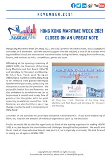 Hong Kong Maritime Week 2021 E-Bulletin No. 3